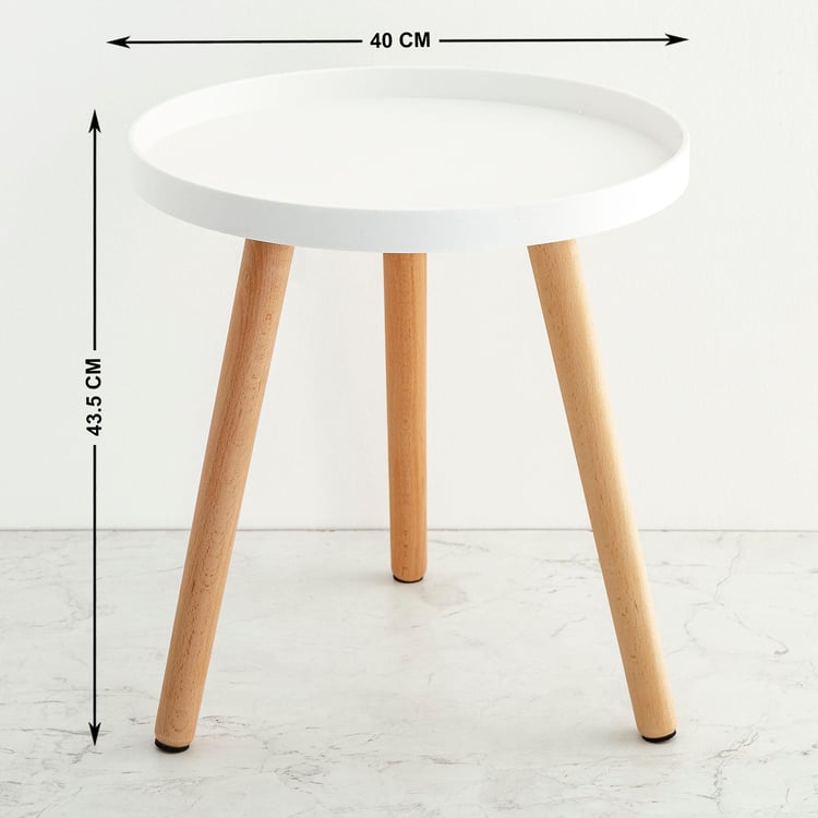 Vortex End Table - White
