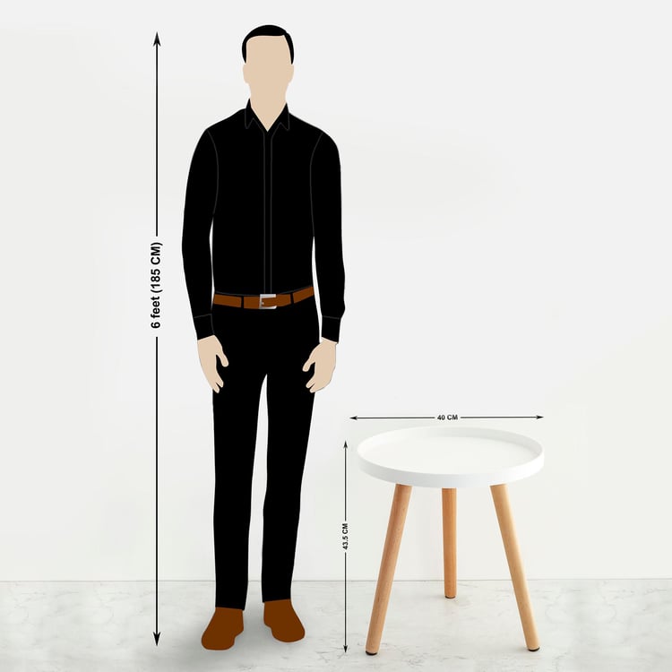 Vortex End Table - White