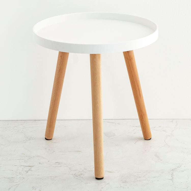 Vortex End Table - White