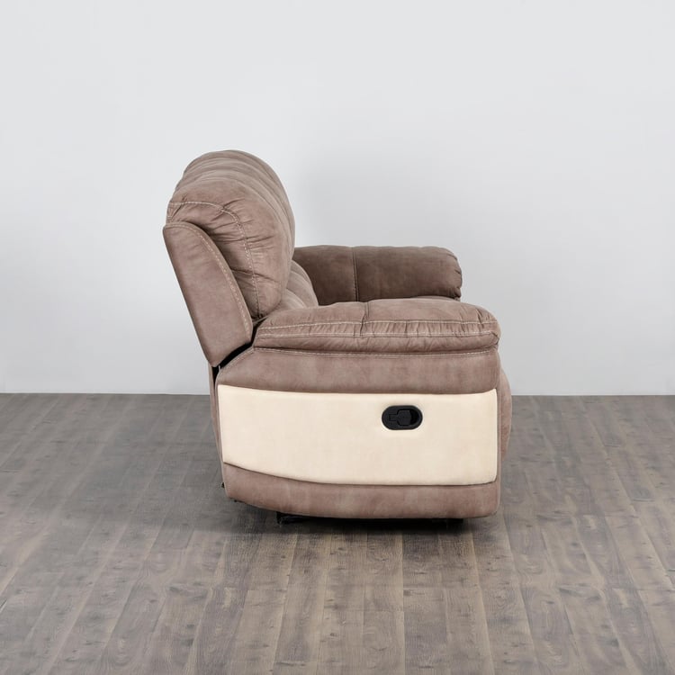 Dawson Fabric 3-Seater Recliner - Brown