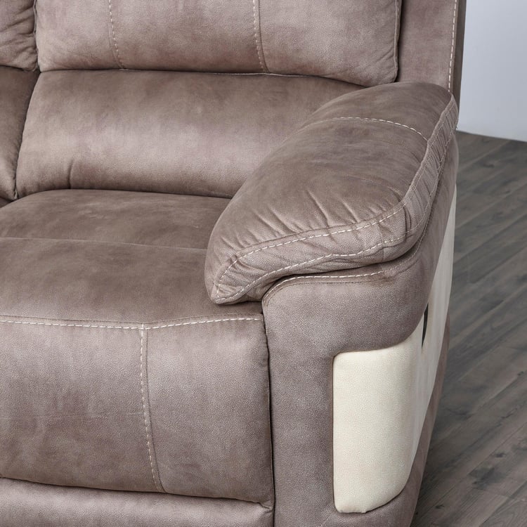 Dawson Fabric 2-Seater Recliner - Brown