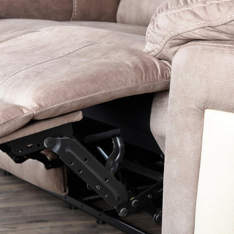 Dawson Fabric 2-Seater Recliner - Brown