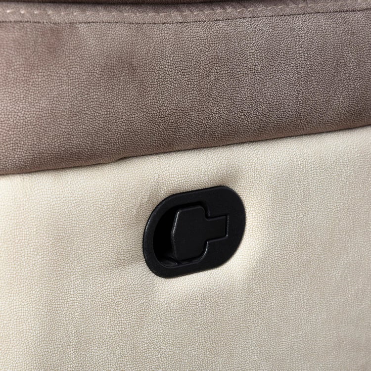 Dawson Fabric 2-Seater Recliner - Brown