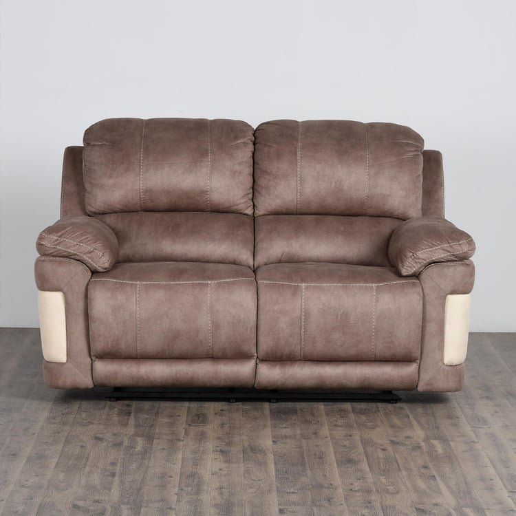 Dawson Fabric 2-Seater Recliner - Brown