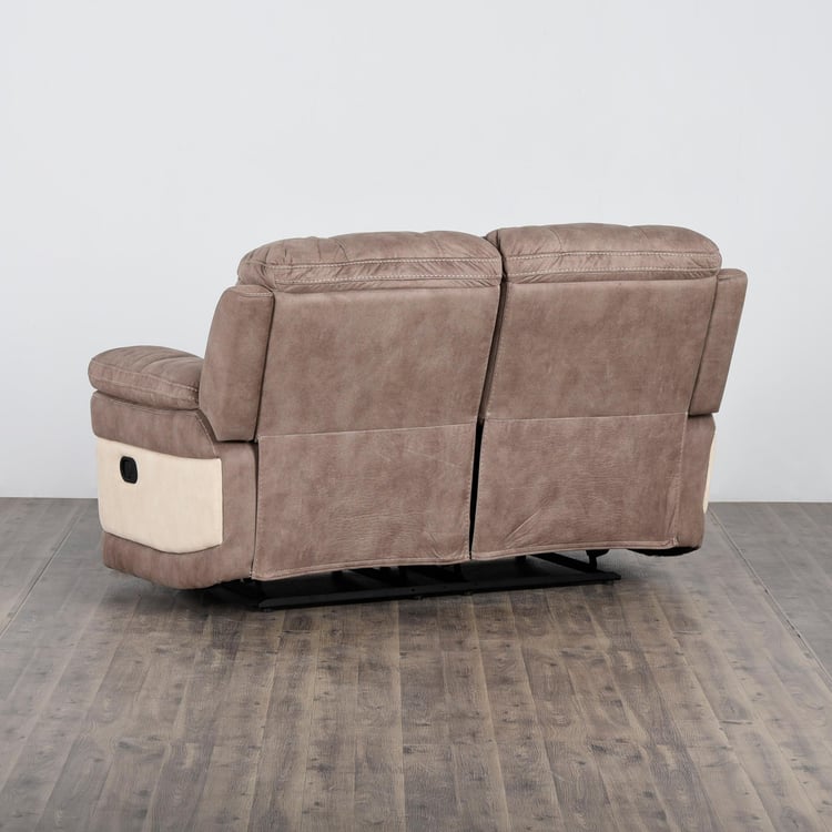 Dawson Fabric 2-Seater Recliner - Brown