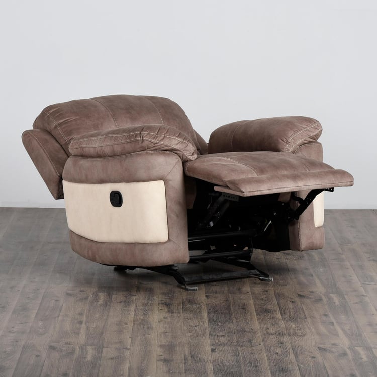 Dawson Fabric 1-Seater Recliner - Brown