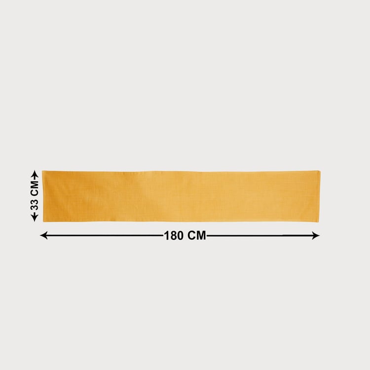 Colour Connect Solid Runner - Cotton - 33 cm L x 180 cm W -Yellow