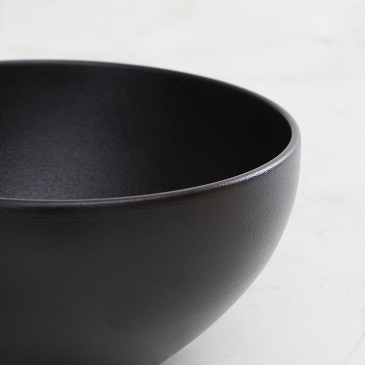 Altos Solid Serving Bowl  - Porcelain -  Cereal Bowl -  15.5 cm  L x 15.5 cm  W x 7 cm  H  - Microwave Compatible -  Black