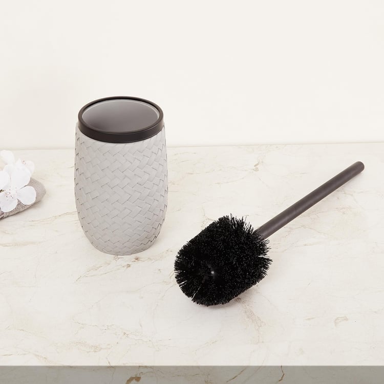 Marshmallow Volga Toilet Brush with Polyresin Holder