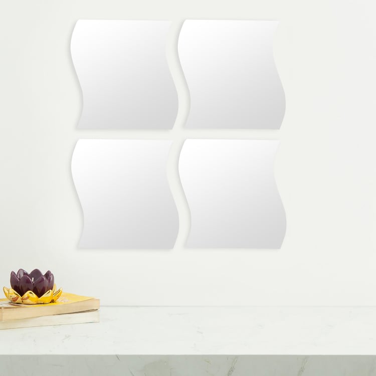 Orion Ella 4-Pc. Chrome Mirror - 20 x 20 cm