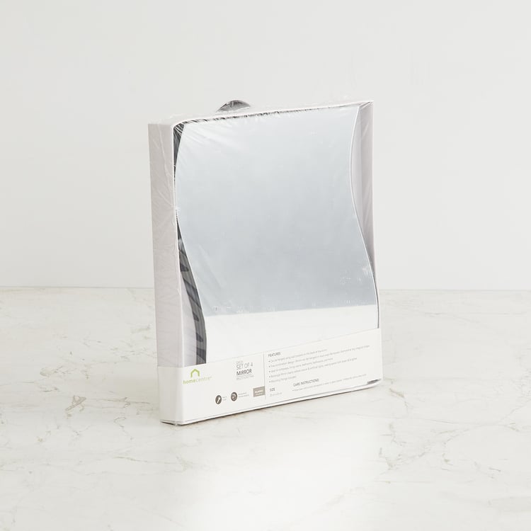 Orion Ella 4-Pc. Chrome Mirror - 20 x 20 cm