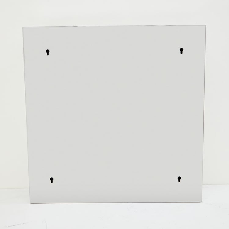 Orion Ella Silver Stainless Steel Square Wall Mounted Mirror Cabinet - 45x13x45cm