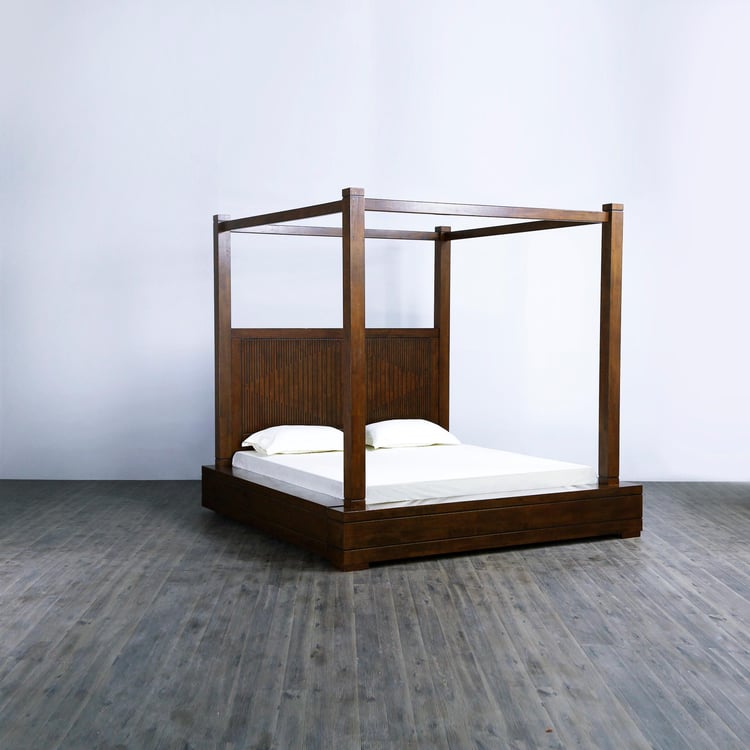 Harmony King-Size Four Poster Bed - 180 x 195 cm - Brown