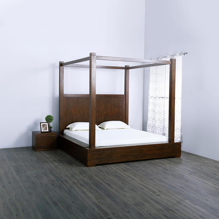 Harmony King-Size Four Poster Bed - 180 x 195 cm - Brown