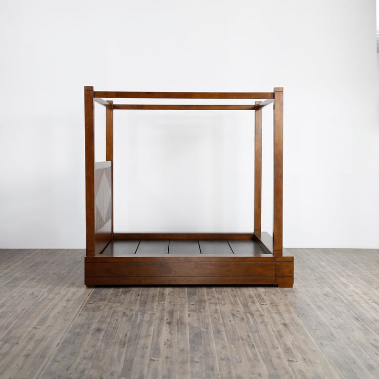 Harmony King-Size Four Poster Bed - 180 x 195 cm - Brown