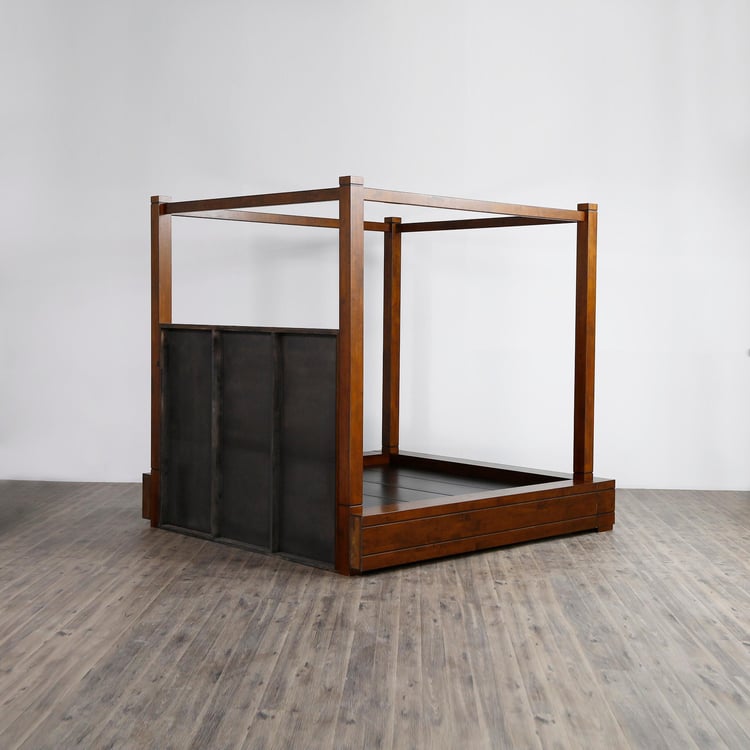 Harmony King-Size Four Poster Bed - 180 x 195 cm - Brown