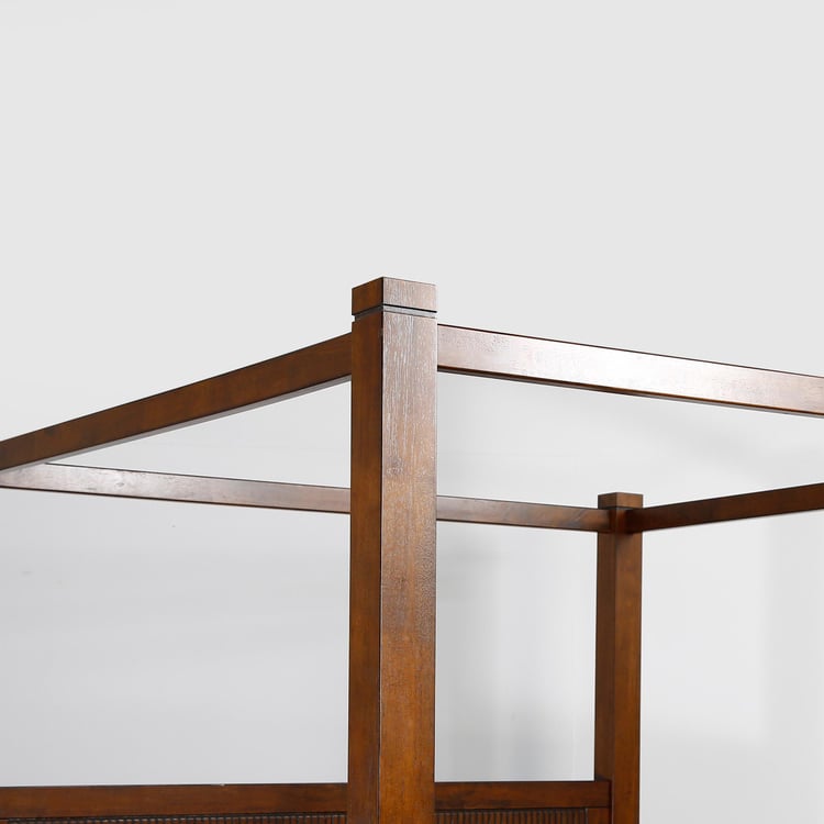 Harmony Queen-Size Four Poster Bed - Brown