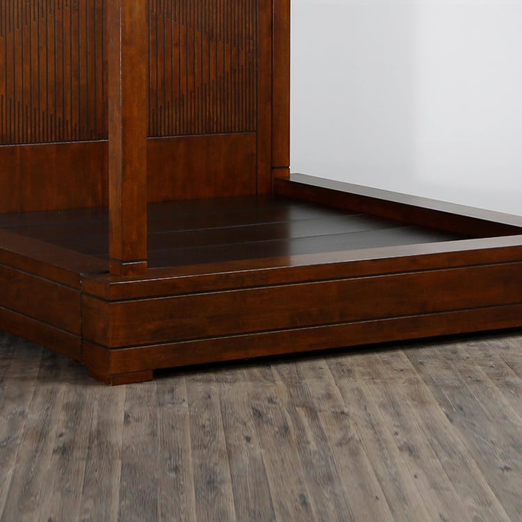 Harmony Queen-Size Four Poster Bed - Brown