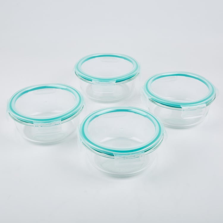 Corsica Siattle Set of 4 Glass Food Containers - 650ml