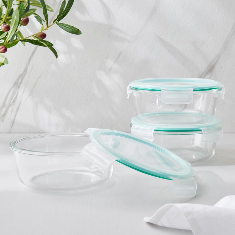 Corsica Siattle Set of 3 Glass Containers - 950ml