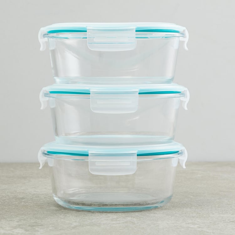 Corsica Siattle Set of 3 Glass Containers - 950ml