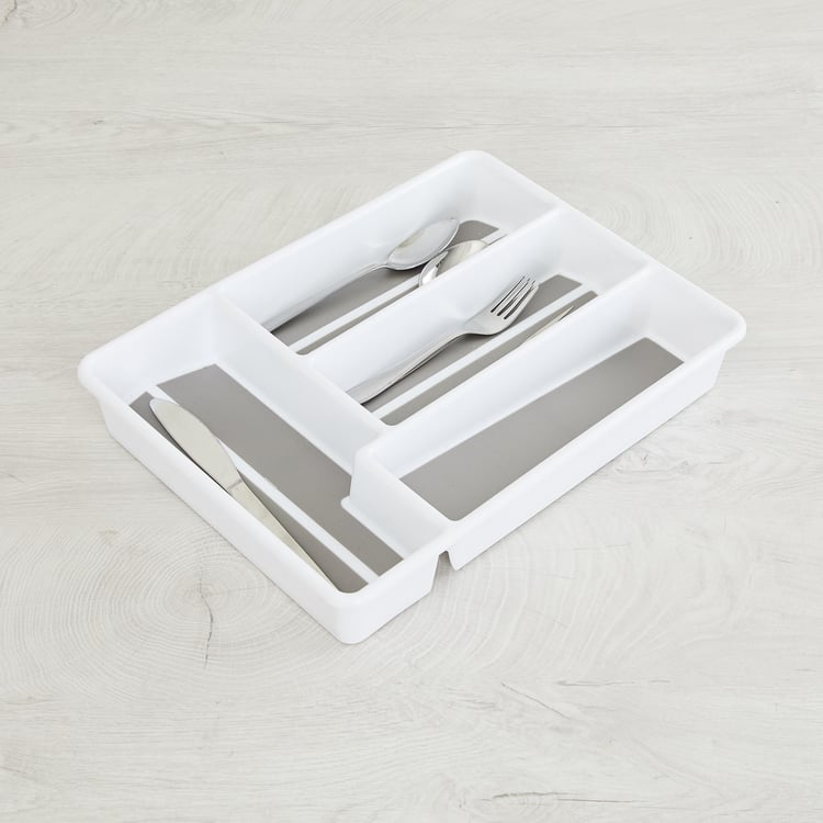 Orion Gloria White Solid Drawer Cutlery Organizer Tray - 36x27x5cm