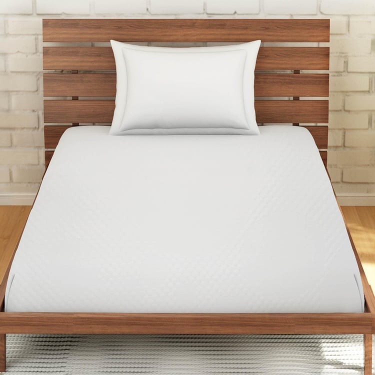 SPACES Softsheild - White Single Bed Mattress Protector