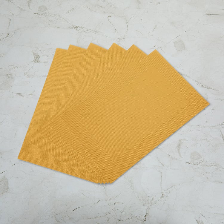 Colour Connect Textured Placemat - PVC - Placemats 45 cm  L x 30 cm  W -Yellow
