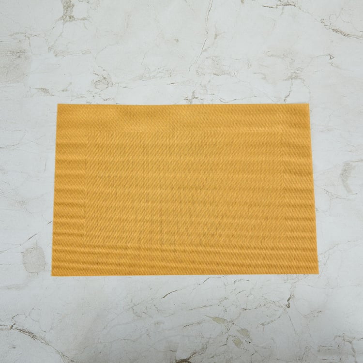 Colour Connect Textured Placemat - PVC - Placemats 45 cm  L x 30 cm  W -Yellow