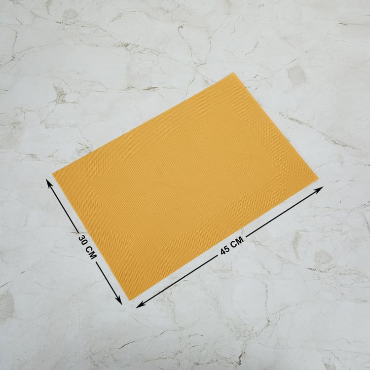 Colour Connect Textured Placemat - PVC - Placemats 45 cm  L x 30 cm  W -Yellow