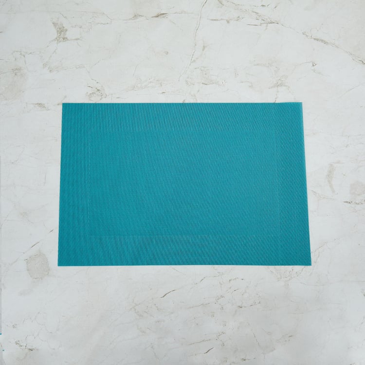 Colour Connect Textured Placemat - PVC - Placemats 45 cm  L x 30 cm  W -Blue