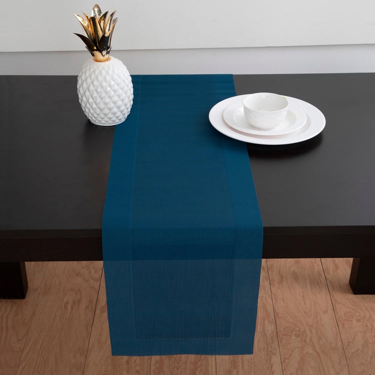 Colour Connect Solid Runner - Cotton - Table Runner 120 cm  L x 30 cm  W -Blue