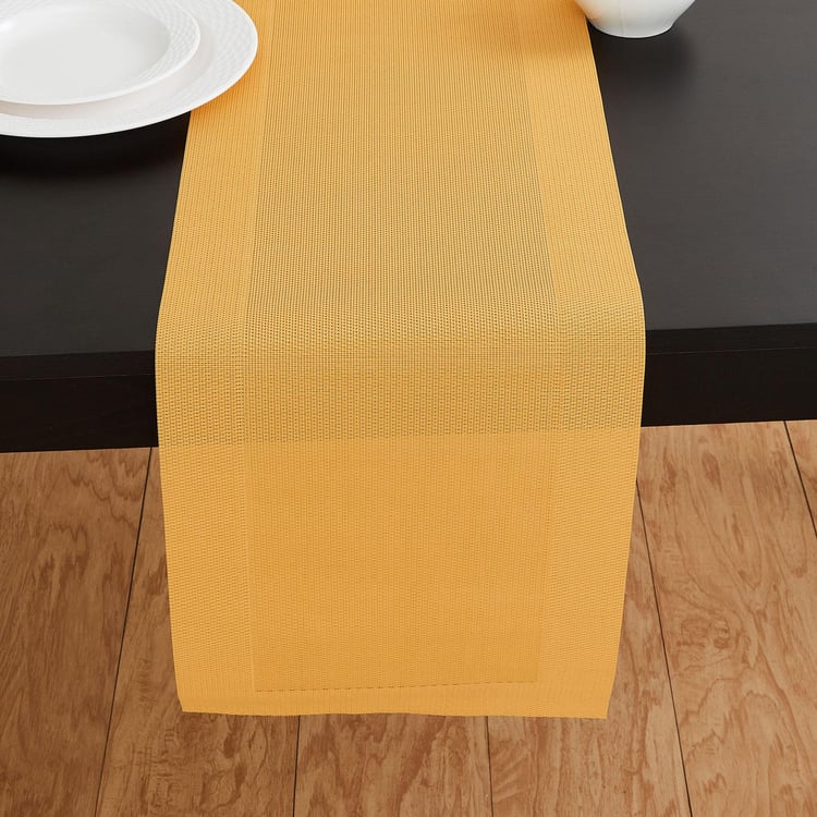 Colour Connect Solid Runner - Cotton - Table Runner 120 cm  L x 30 cm  W -Yellow