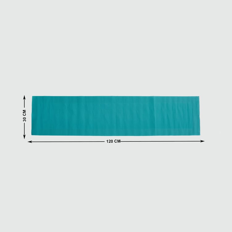 Colour Connect Solid Runner - Cotton - Table Runner 120 cm  L x 30 cm  W -Blue 