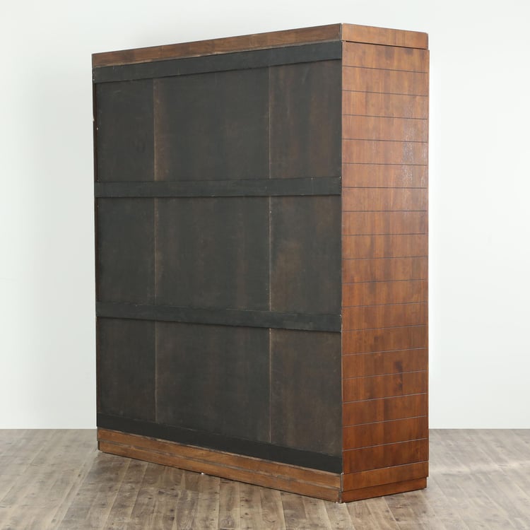 Heritage 4-Door Wardrobe with Mirror - Brown