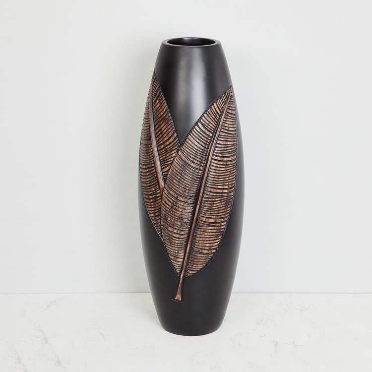 Colossal Polyresin Leaf Floor Vase