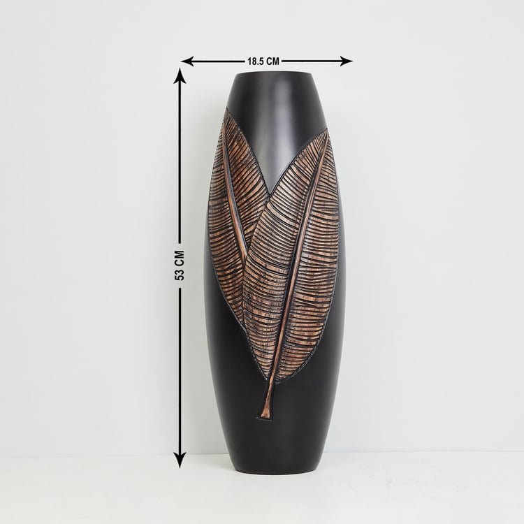 Colossal Polyresin Leaf Floor Vase