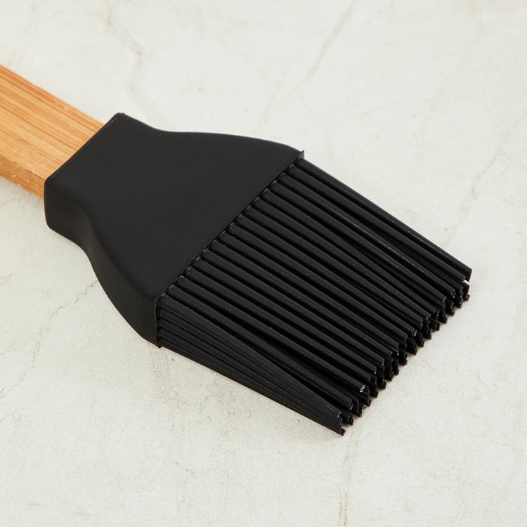 Raisin Bamboo Handle Silicone Brush