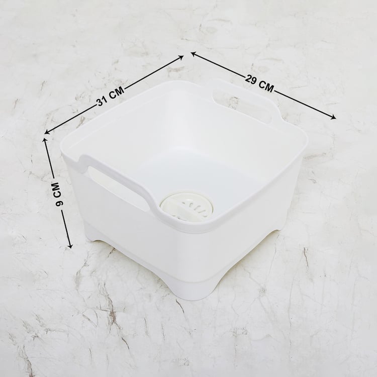 Orion Solid  Sink Tub - Plastic - Sink Tub 31 cm  L x 29 cm  W x 9 cm  H -White
