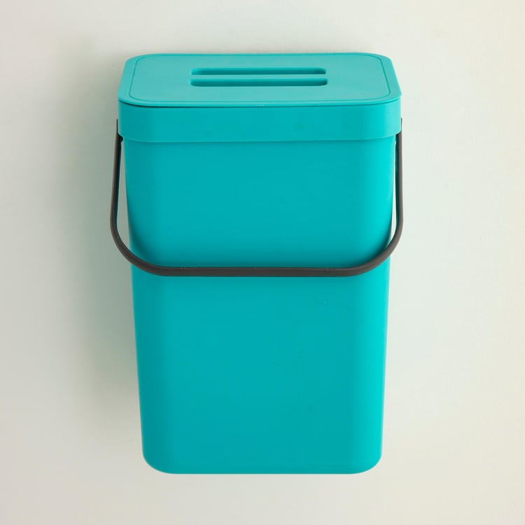 Arlington Solid  Laundry Basket - 24 cm x 18.5 cm x 36 cm - Polypropylene - Blue12 litre