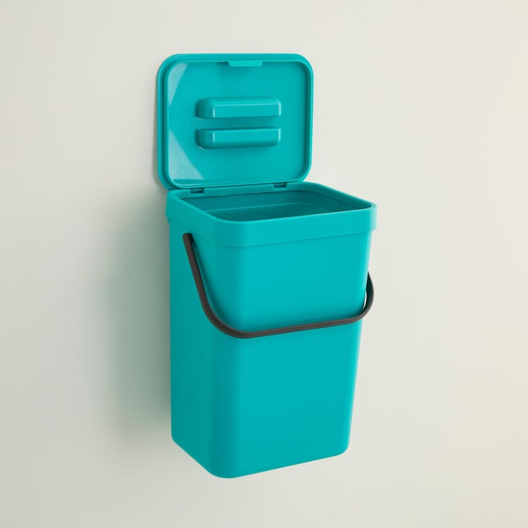 Arlington Solid  Laundry Basket - 24 cm x 18.5 cm x 36 cm - Polypropylene - Blue12 litre