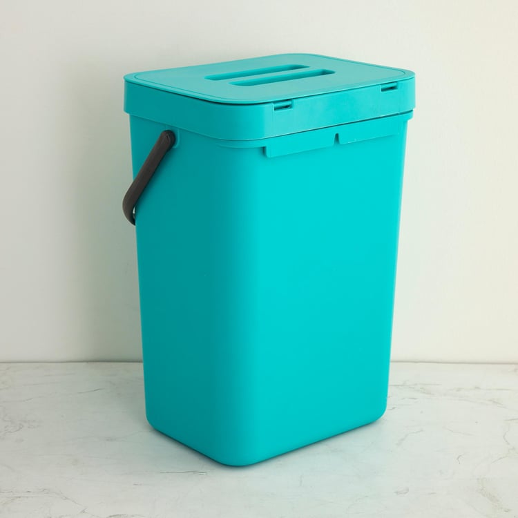 Arlington Solid  Laundry Basket - 24 cm x 18.5 cm x 36 cm - Polypropylene - Blue12 litre