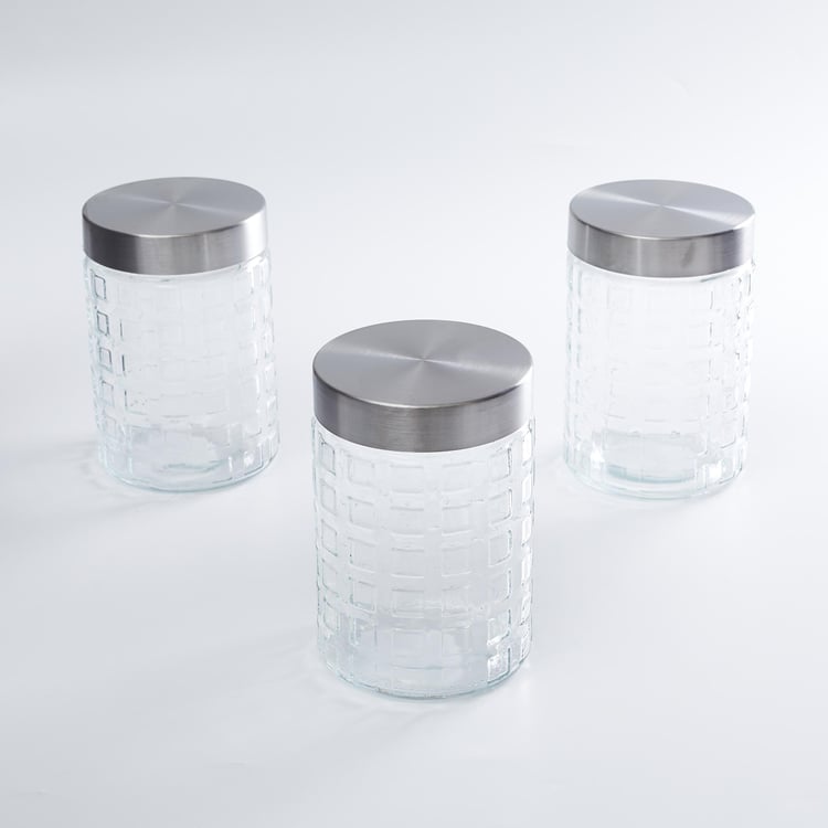 Palestine Set of 3 Glass Storage Jars - 1.3L