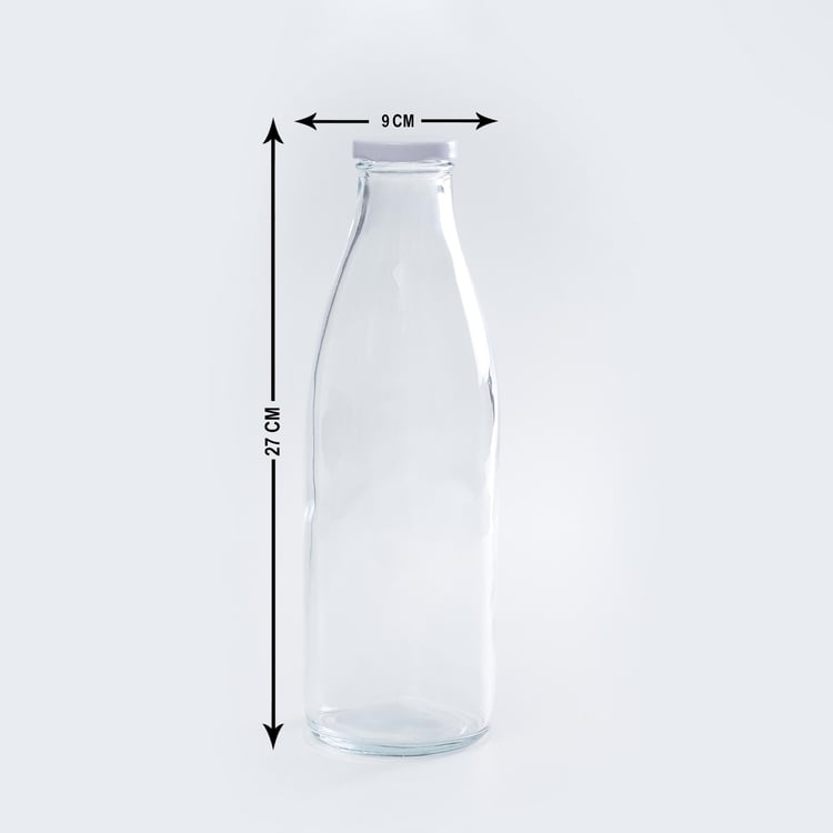 Spinel-Osiris Solid Transparent Glass Bottle - Set of 2 - 9 cm L x 27 cm H