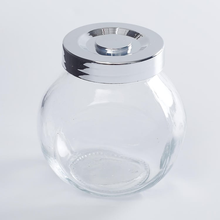 Spinel-Elfin Solid Transparent Spices Glass Jar - 7 cm  L x 8 cm  H