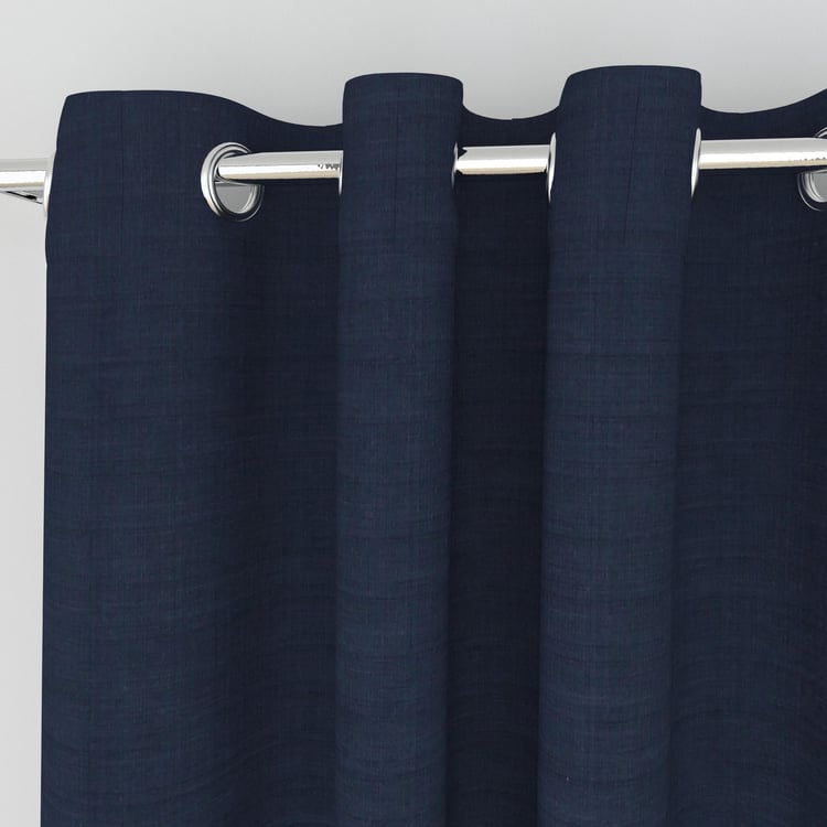 Colour Connect Water Navy Jacquard Door Curtain - 270x110cm
