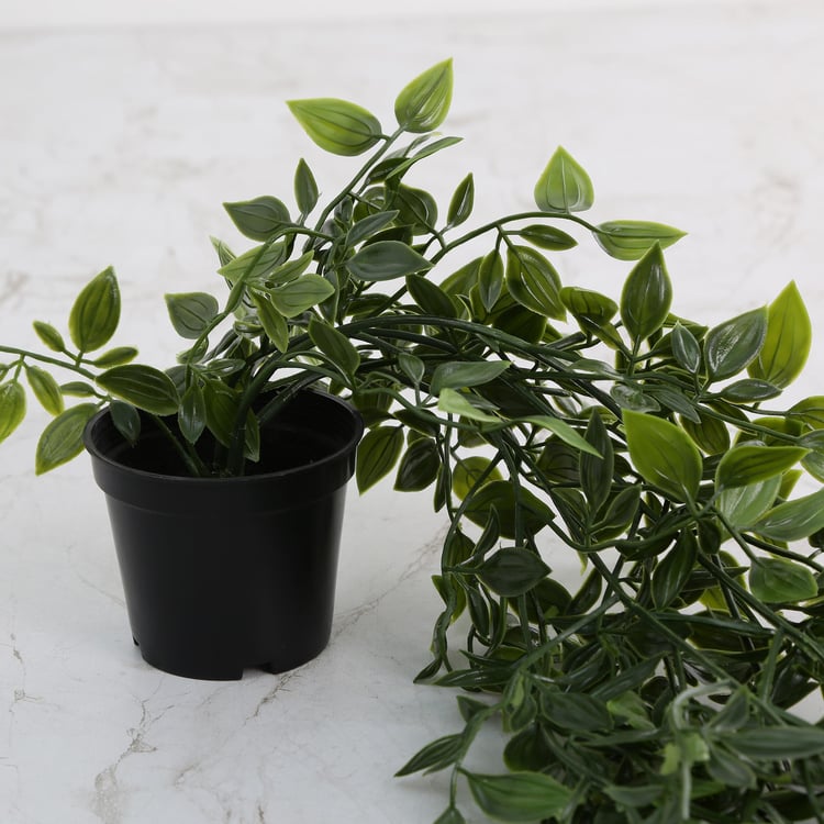 Gardenia Plastic Artificial Leaves in Hanging Pot