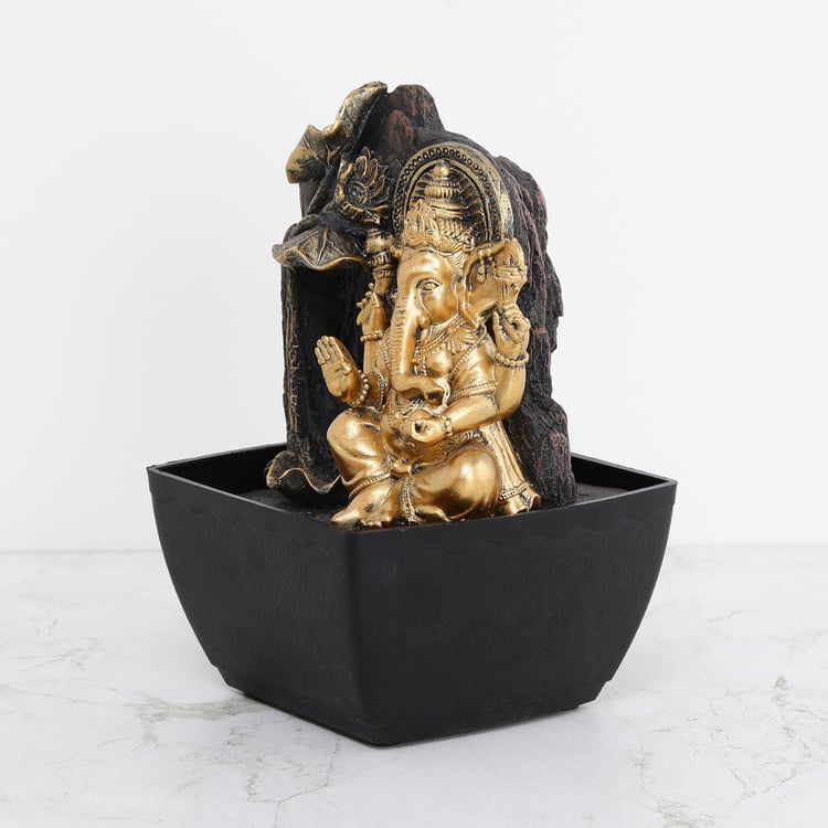 Alpine Polyresin Ganesha Fountain - 13x12x19cm