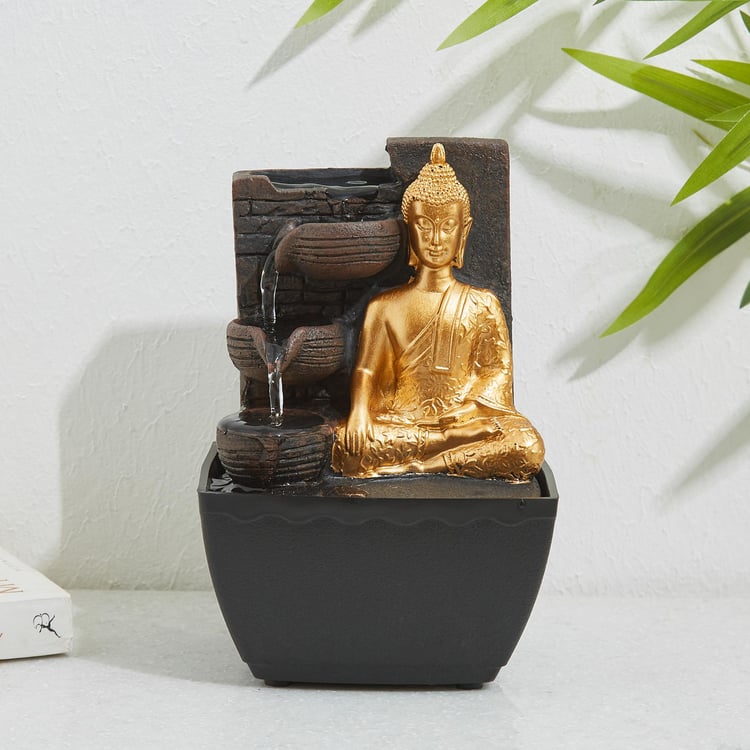 Alpine Polyresin Buddha Fountain - 13x19cm