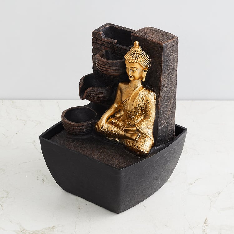 Alpine Polyresin Buddha Fountain - 13x19cm